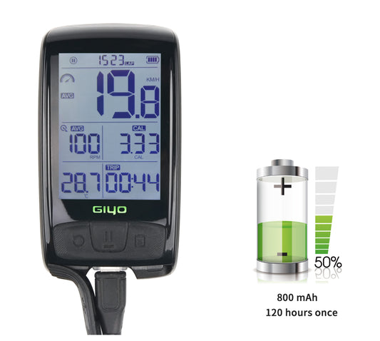 Wireless Bike Computer – 2.5” HD Bicycle Speedometer