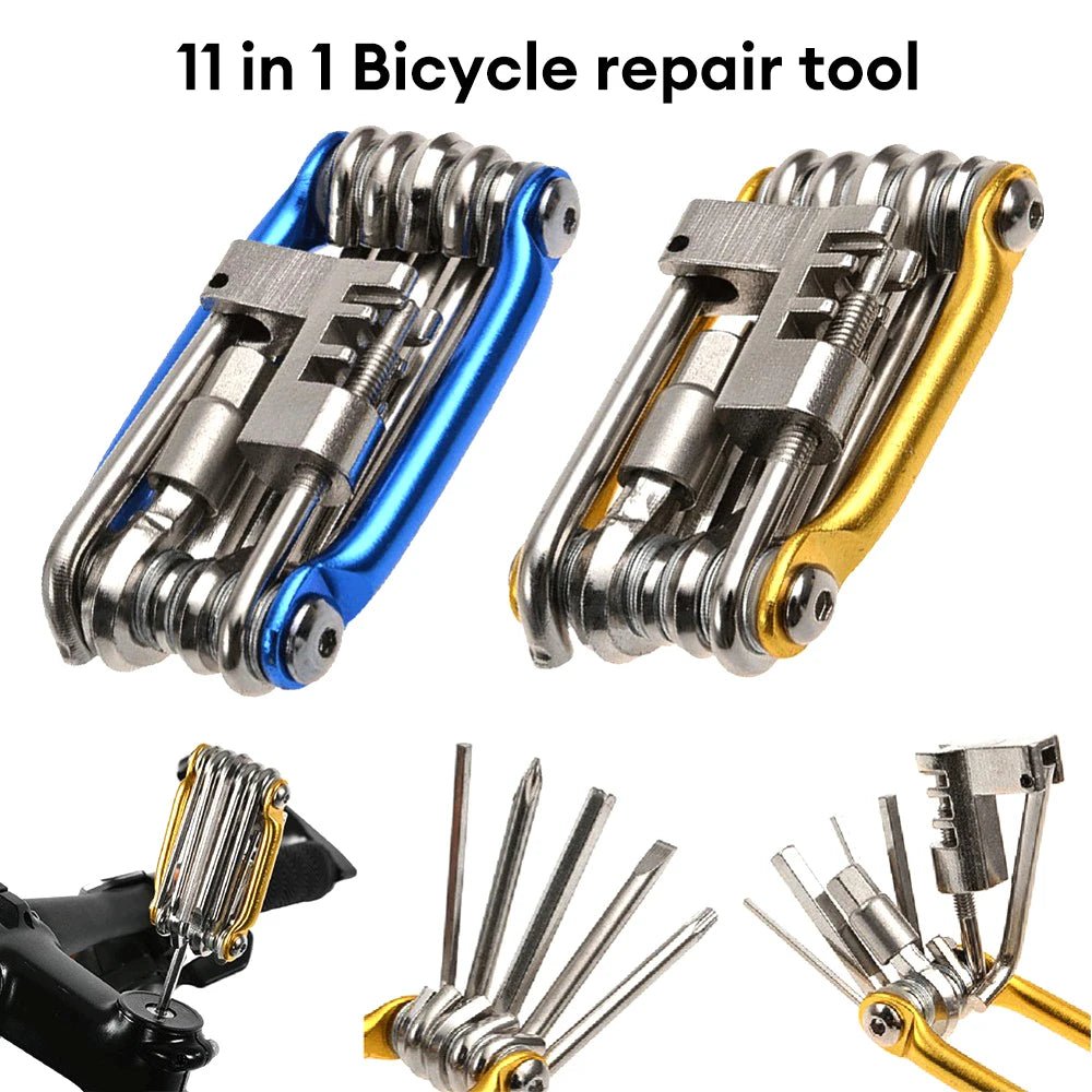 11 in 1 Bicycle Multi Tool Compact Bike Repair Kit with Chain Cutter - CougarBikes