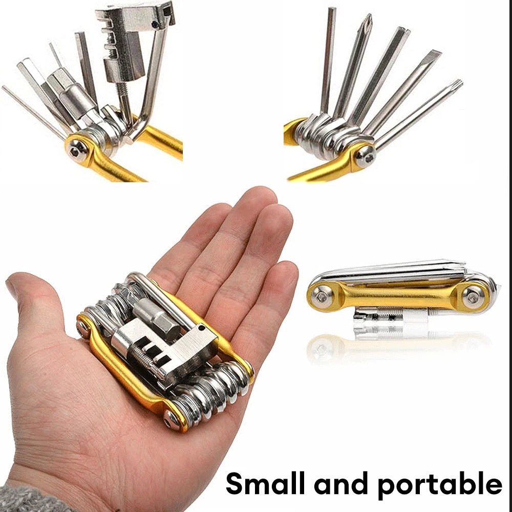 11 in 1 Bicycle Multi Tool Compact Bike Repair Kit with Chain Cutter - CougarBikes