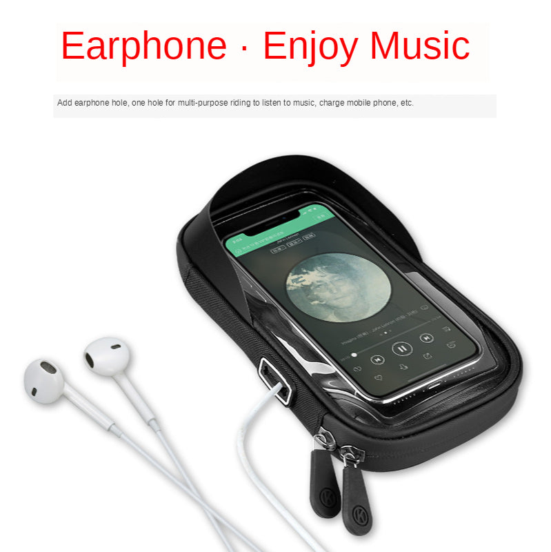Touchscreen Bike Phone Bag with Extra Storage