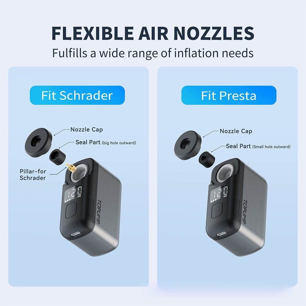 Electric Bike Pump – Portable Bicycle Tire Inflator (120 PSI)