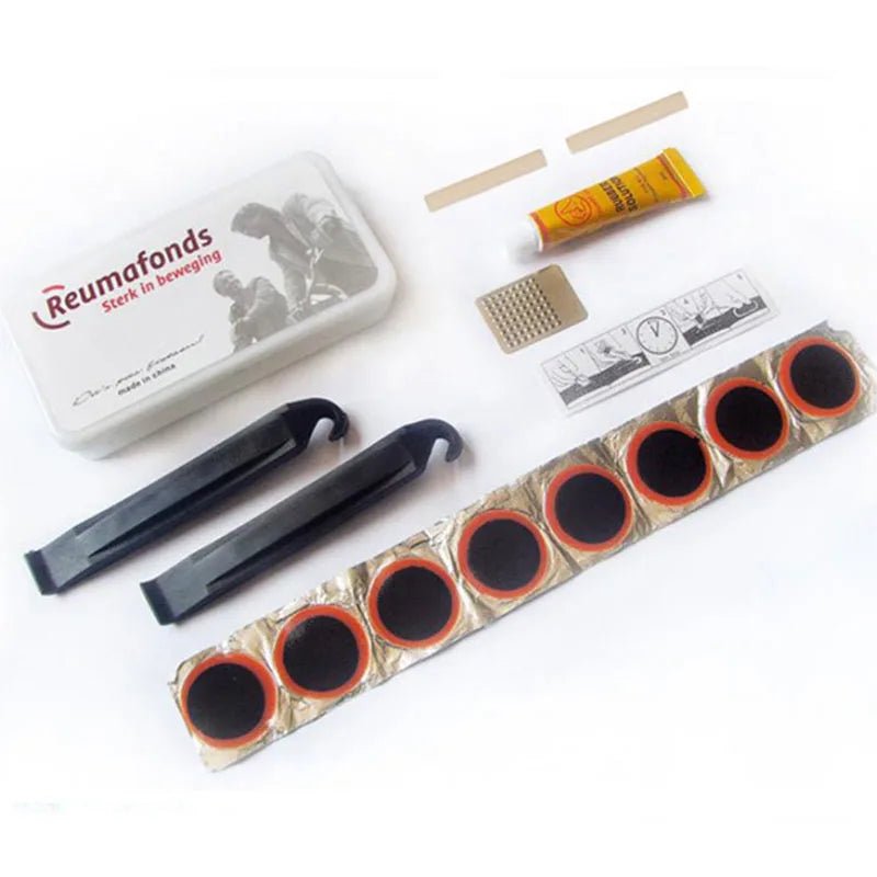 48pcs Bike Tire Repair Kit Portable Inner Tube Patch Tool Set - CougarBikes
