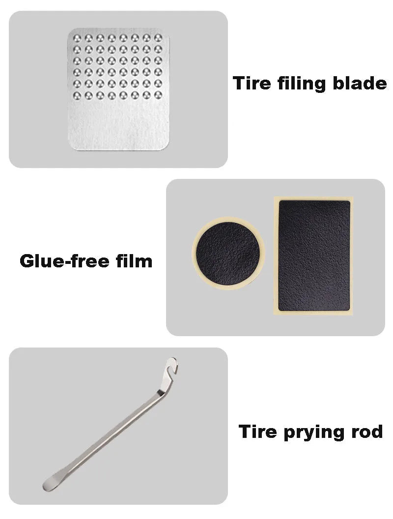 48pcs Bike Tire Repair Kit Portable Inner Tube Patch Tool Set - CougarBikes