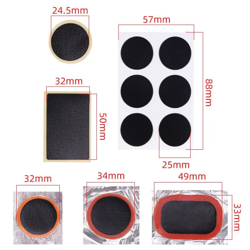 48pcs Bike Tire Repair Kit Portable Inner Tube Patch Tool Set - CougarBikes