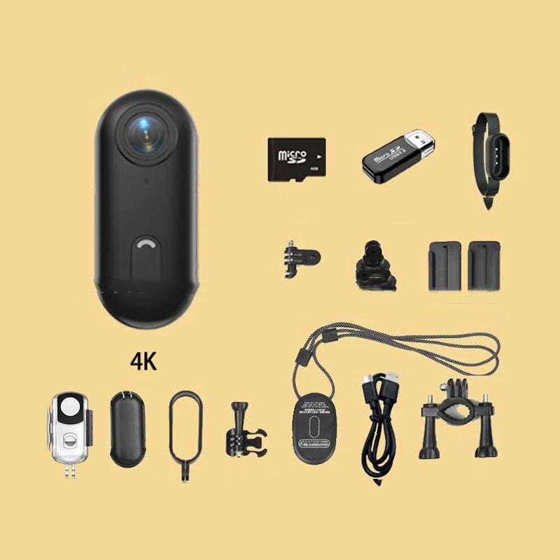 Mini 4K Cycling Action Camera – Magnetic Body Mount & Waterproof Case