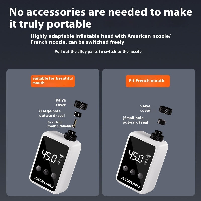 Portable Electric Air Pump – Mini Inflator for Road Bikes