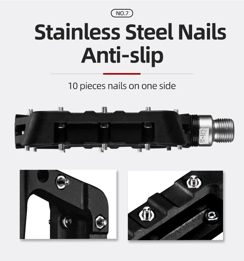 Ultralight Nylon MTB Pedals with Anti-Slip Grip