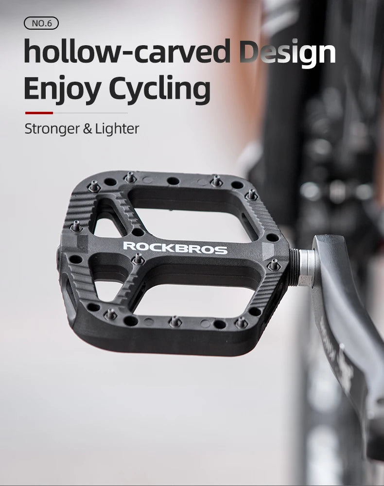 Ultralight Nylon MTB Pedals with Anti-Slip Grip