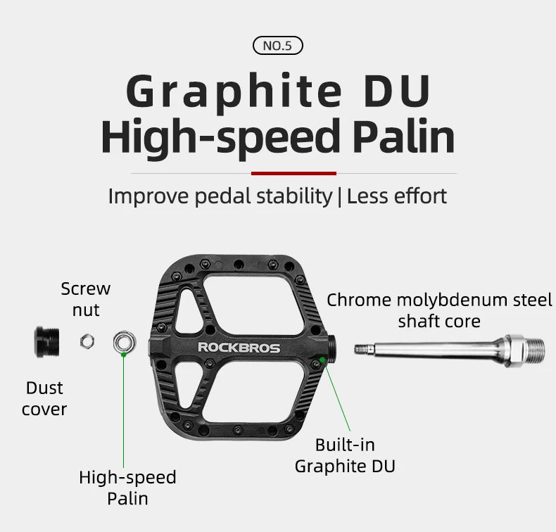 Ultralight Nylon MTB Pedals with Anti-Slip Grip