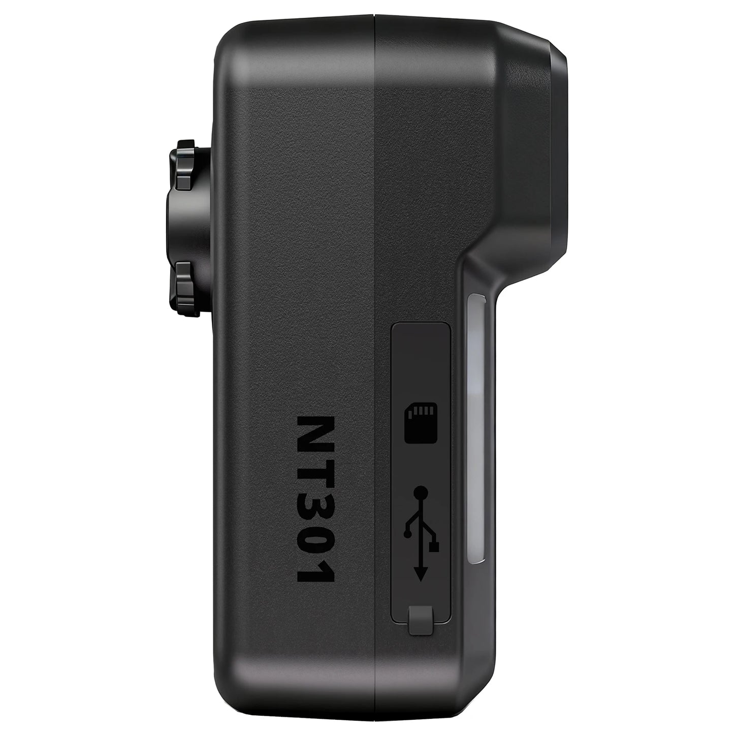 CougarBikes RAVEMEN NT301 camera tail light mounted on a bicycle, showing the compact design and bright LED illumination.