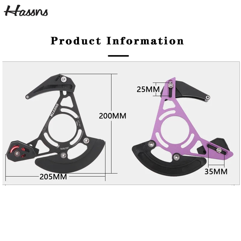 Lightweight MTB Chain Guide with Stable Anti-Drop Protection