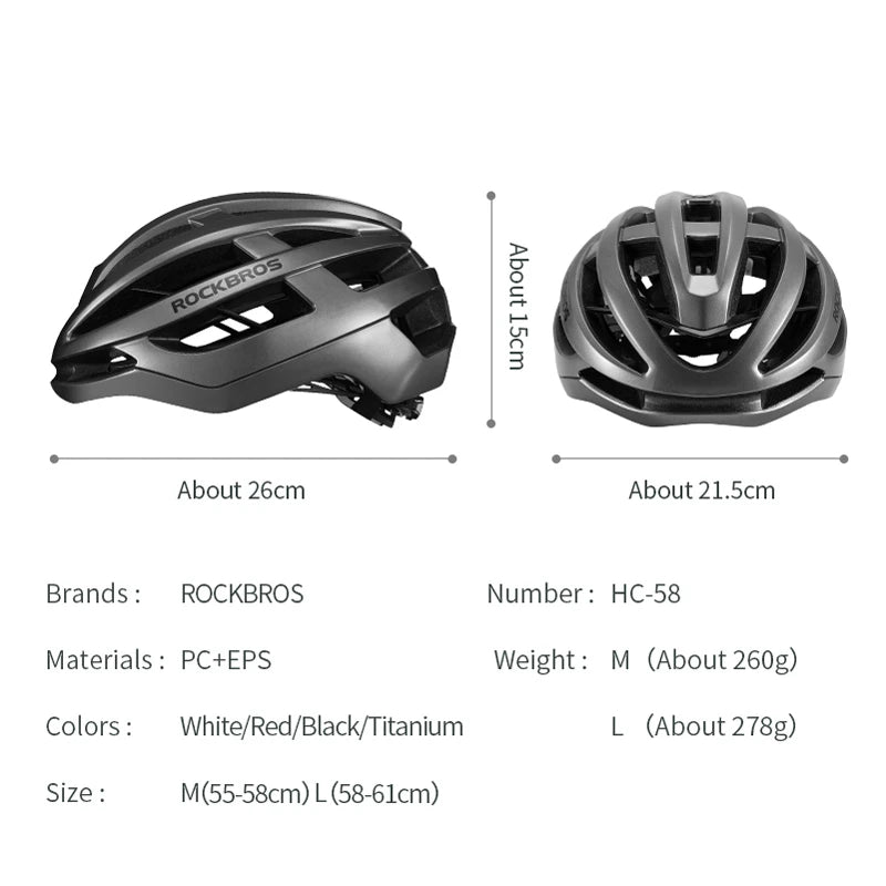 ROCKBROS Ultralight Cycling Helmet with Magnetic Buckle