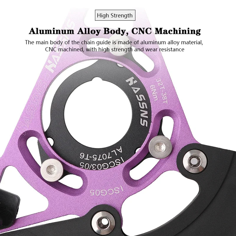 Lightweight MTB Chain Guide with Stable Anti-Drop Protection