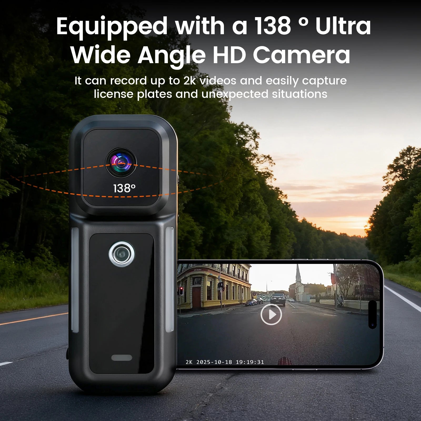 CougarBikes RAVEMEN NT301 5-mode camera tail light mounted on a bicycle for safety and visibility during night riding.