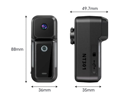 CougarBikes RAVEMEN NT301 camera tail light mounted on a bicycle, showing bright LED lights for safety and visibility.