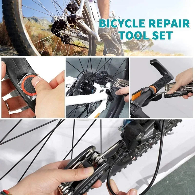 Portable Multi-Tool Repair Set for Road and Mountain Bikes