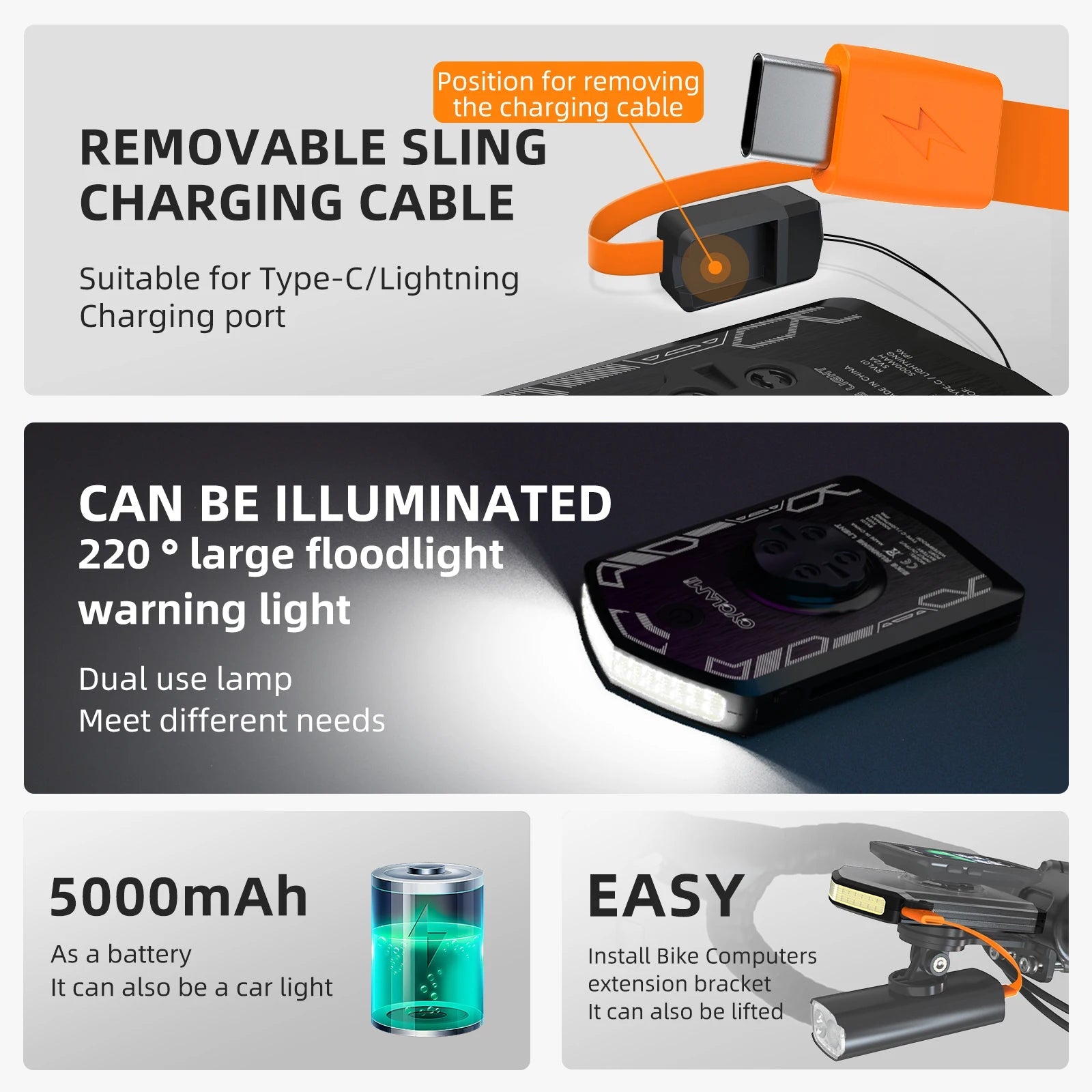 CYCLAMI Specialized Power Bank Bike Light 5000mAh Front Light - CougarBikes