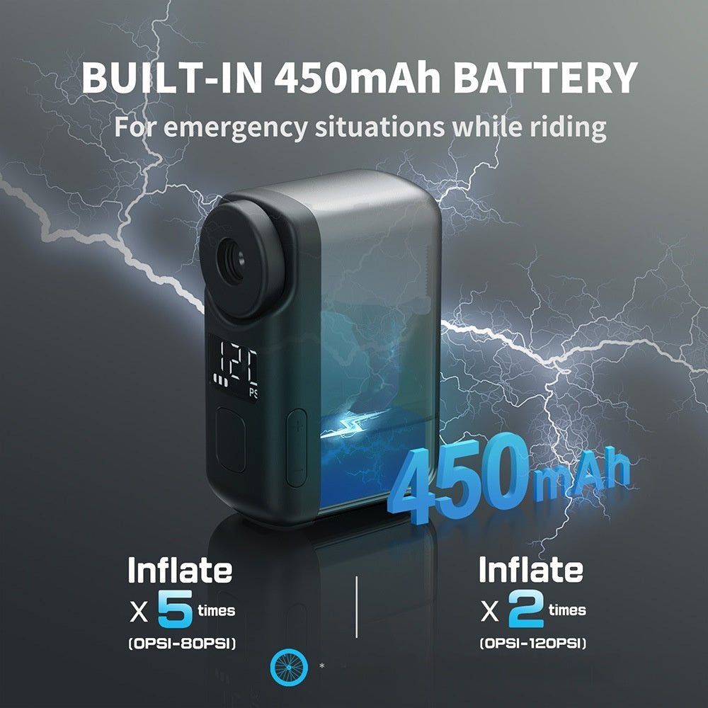 Electric Bike Pump – Portable Bicycle Tire Inflator (120 PSI) - CougarBikes