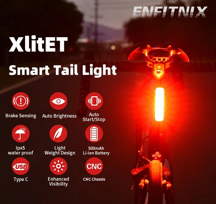 Enfitnix XlitET Smart Tail Light - CougarBikes