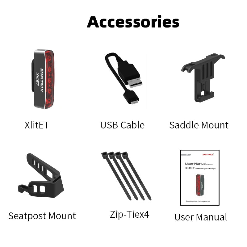 Enfitnix XlitET Smart Tail Light - CougarBikes