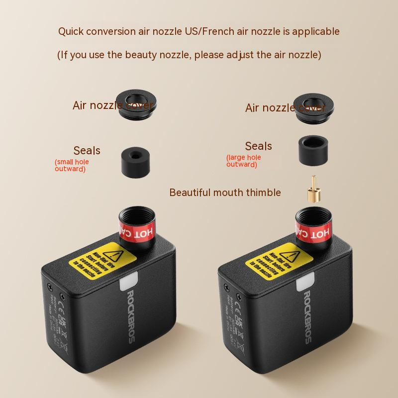 Mini Electric Bike Pump – Aluminum Portable Tire Inflator (USB-C)