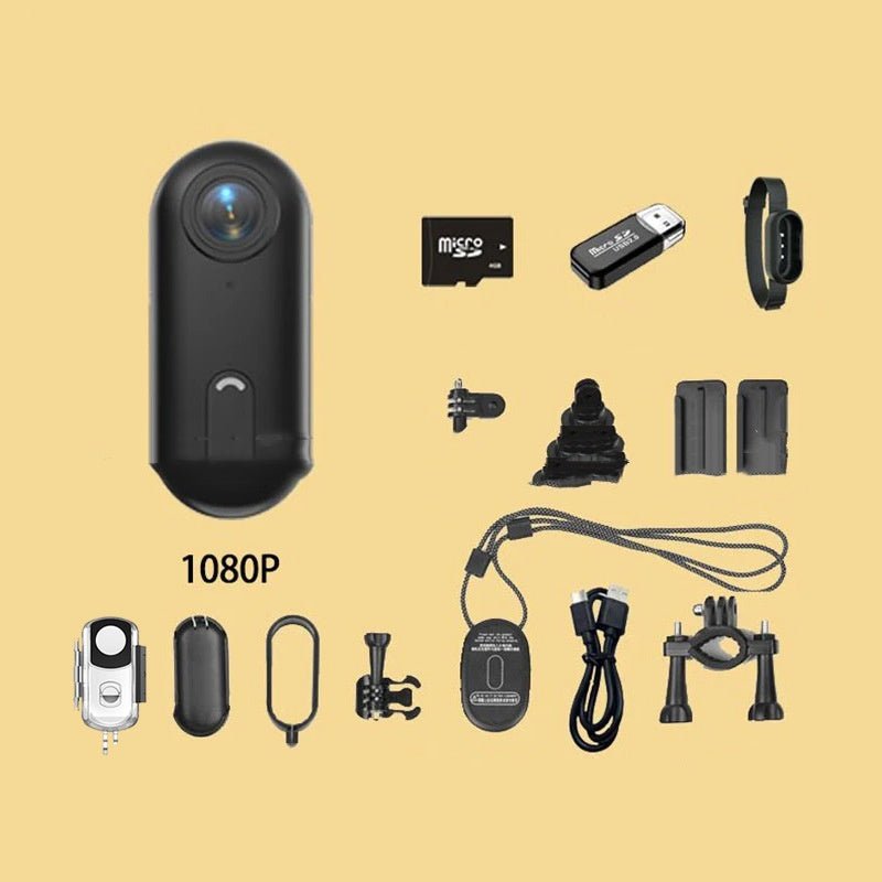 Mini 4K Cycling Action Camera – Magnetic Body Mount & Waterproof Case - CougarBikes