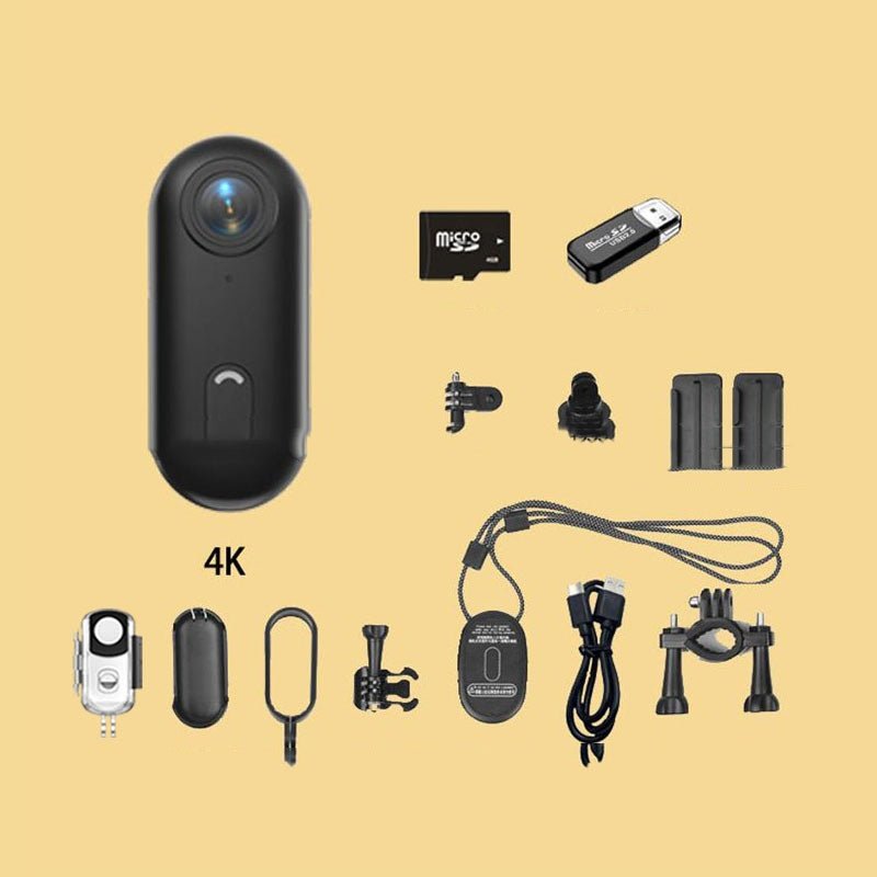 Mini 4K Cycling Action Camera – Magnetic Body Mount & Waterproof Case - CougarBikes