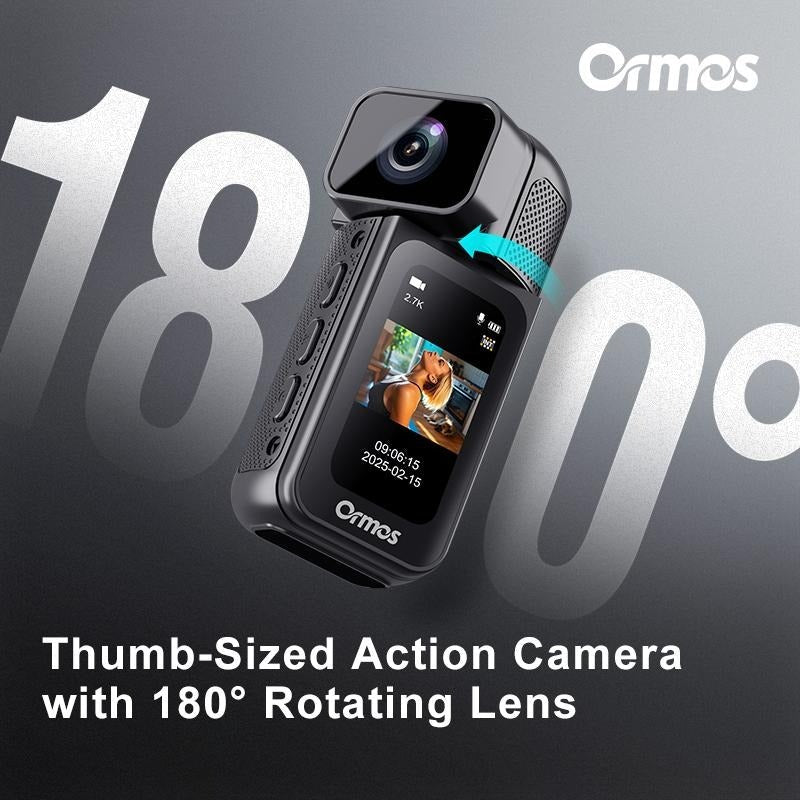 Ormos Mini 2.7K Action Camera – Magnetic Mount Ultra Compact POV Camera - CougarBikes