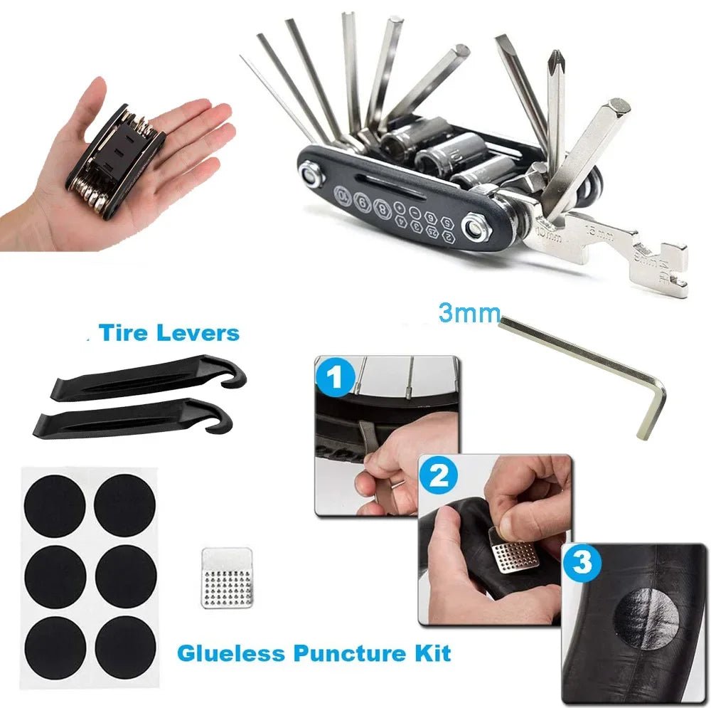 Portable Multi - Tool Repair Set for Road and Mountain Bikes - CougarBikes