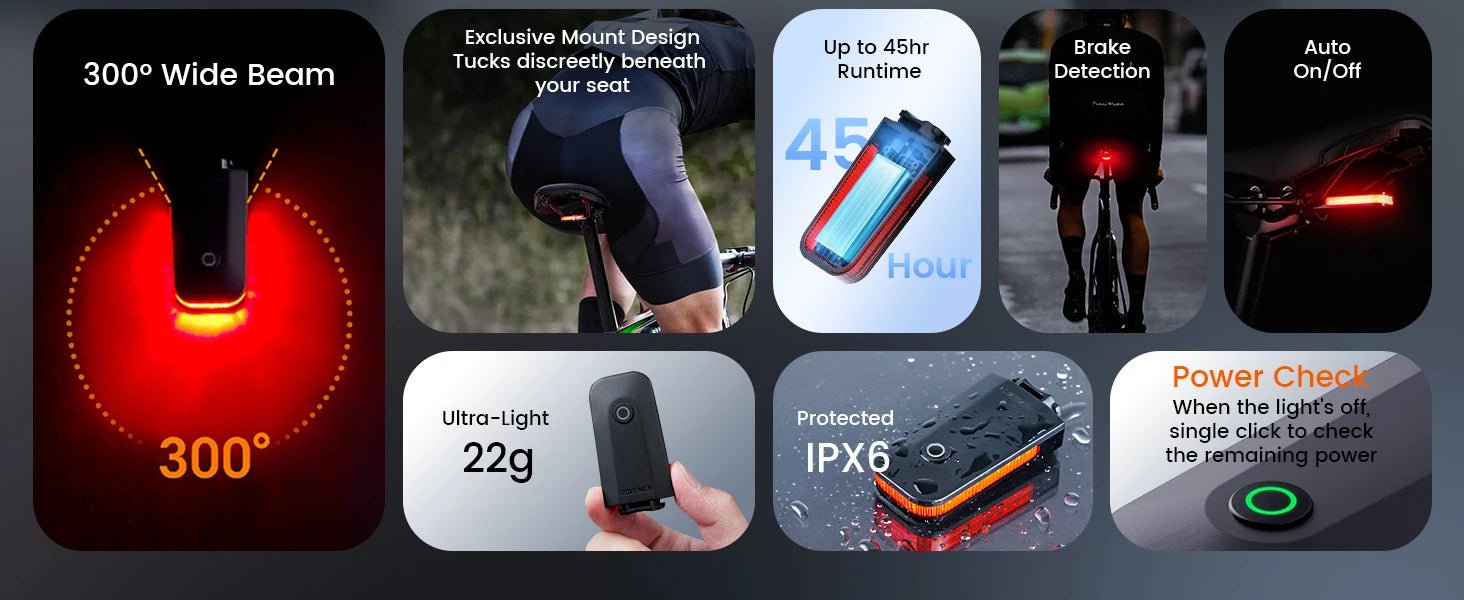 RAVEMEN CL01 Bike Tail Light - CougarBikes