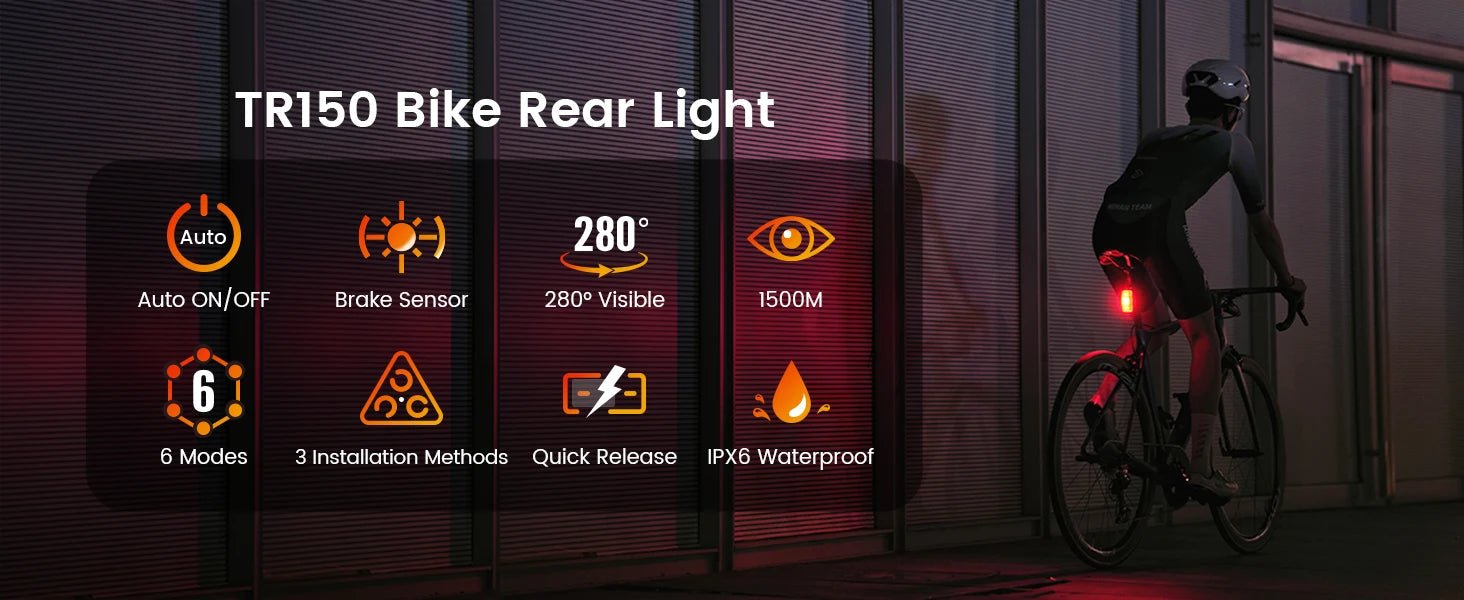 RAVEMEN TR150 Smart Tail Light - CougarBikes