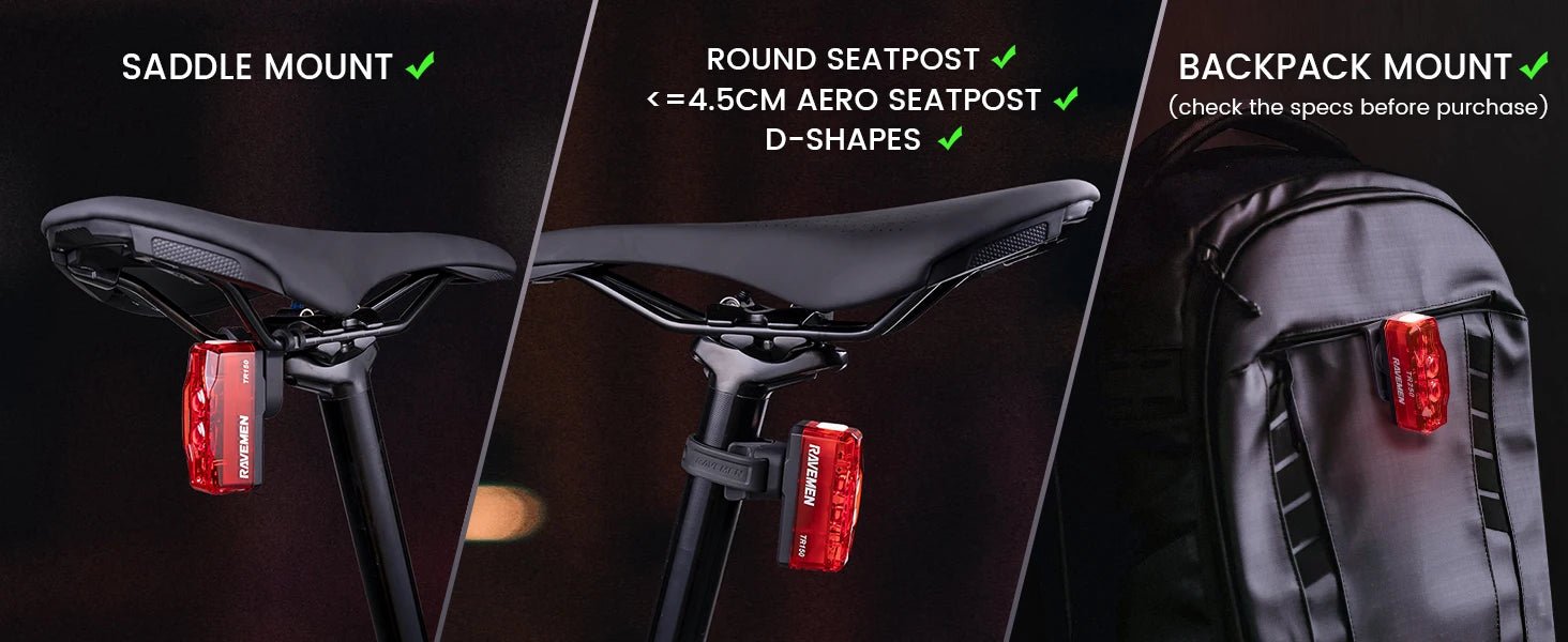 RAVEMEN TR150 Smart Tail Light - CougarBikes