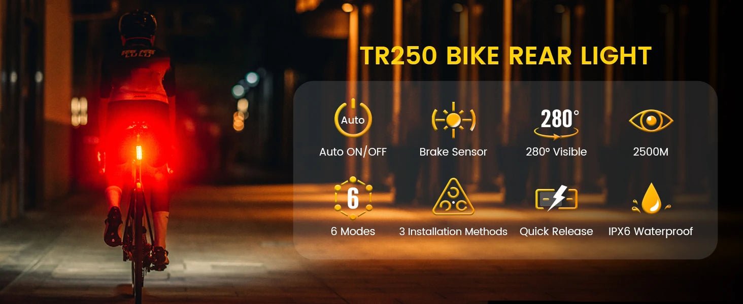 RAVEMEN TR250 Smart Radar Tail Light - CougarBikes