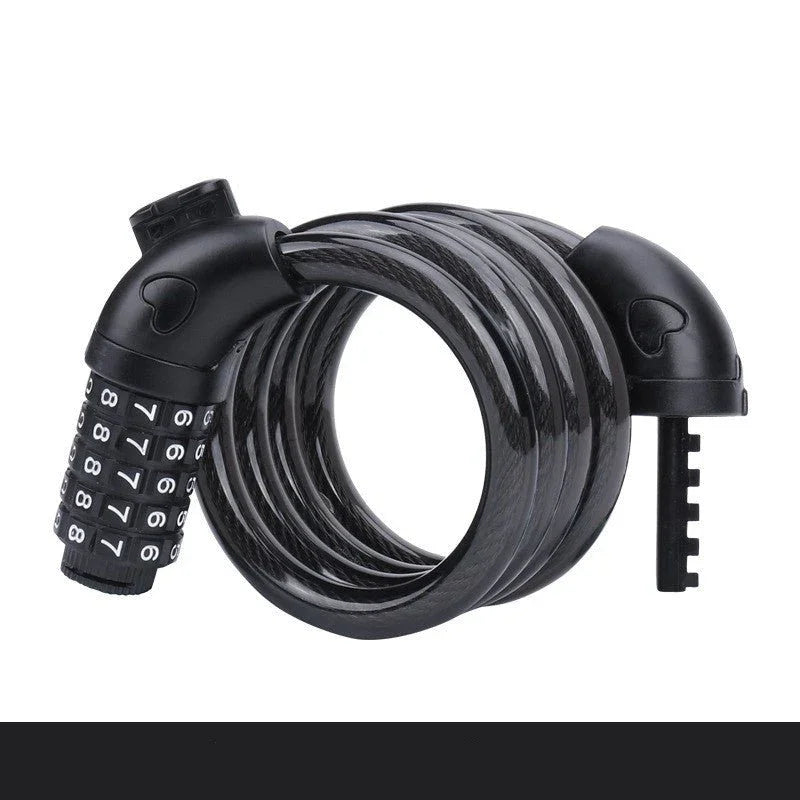 Heavy-duty bike cable lock with combination code, anti-theft security for bicycles and e-bikes