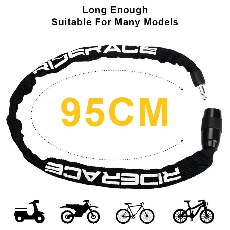 Riderace Chain Lock Bike Anti Theft 95cm - CougarBikes
