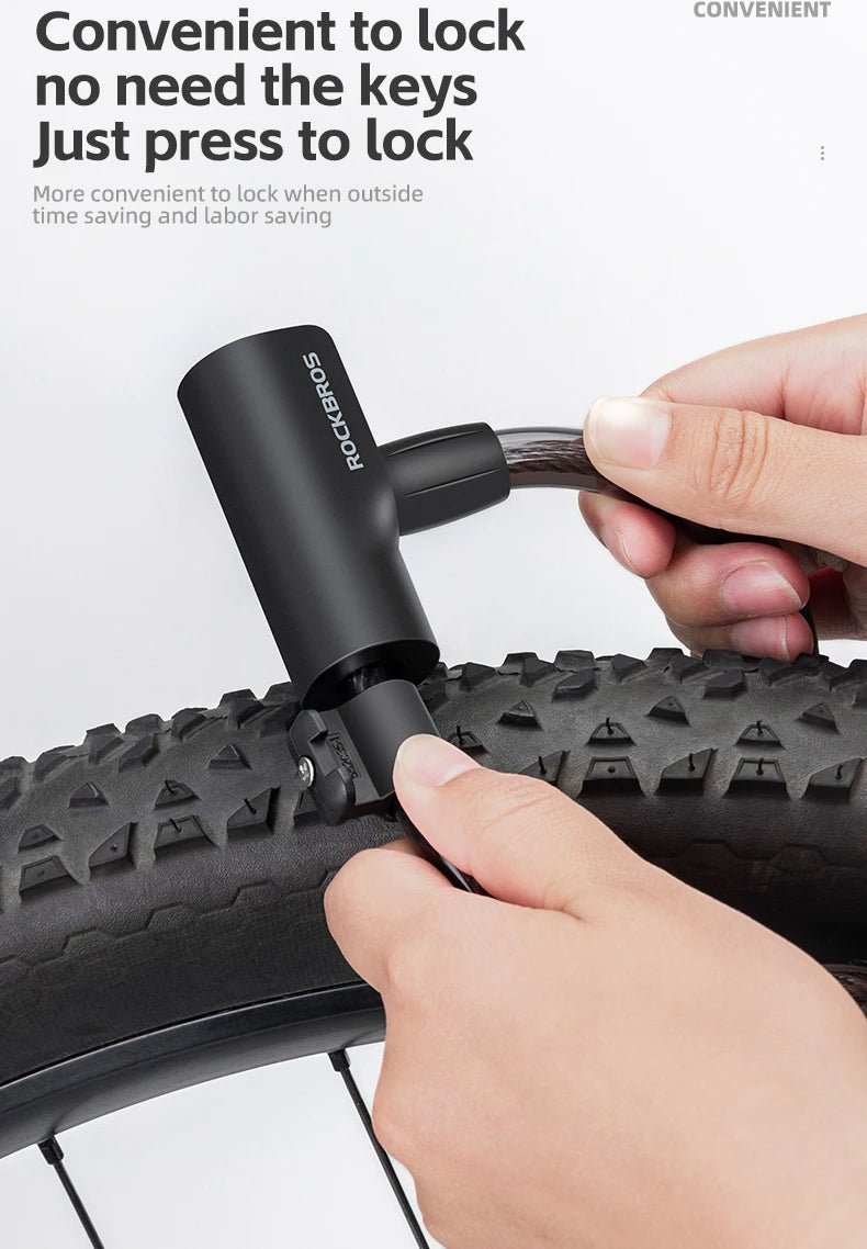 ROCKBROS Cable Lock Bike Anti Theft 115cm - CougarBikes