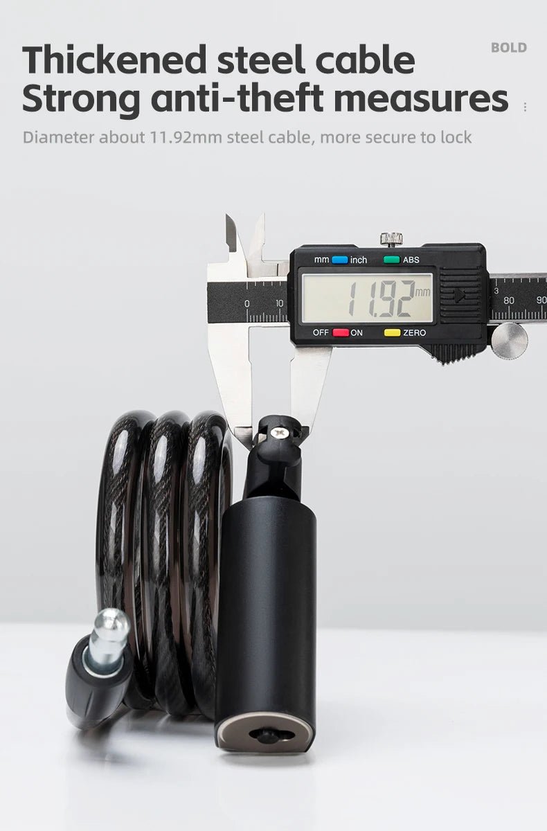 ROCKBROS Cable Lock Bike Anti Theft 115cm - CougarBikes