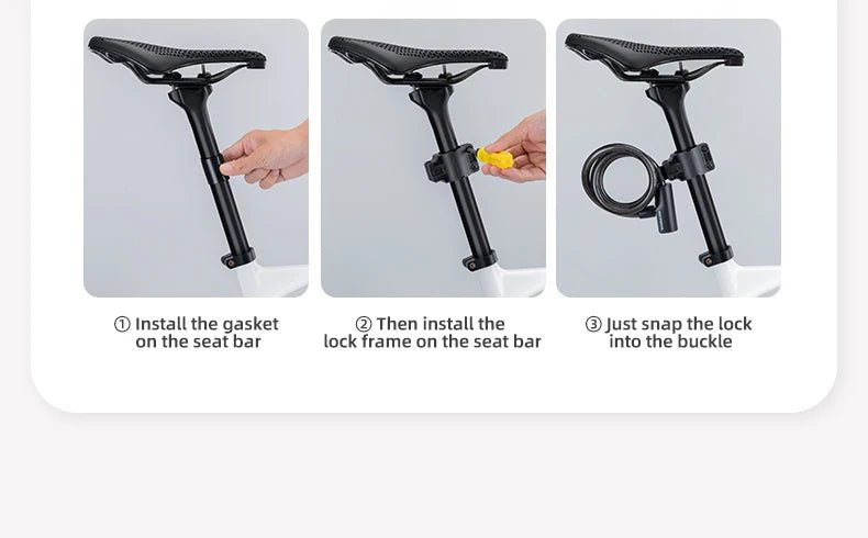 ROCKBROS Cable Lock Bike Anti Theft 115cm - CougarBikes