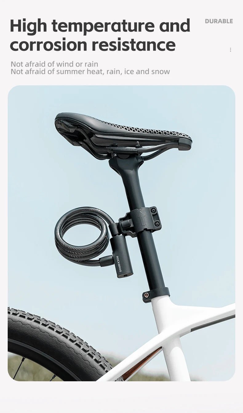 ROCKBROS Cable Lock Bike Anti Theft 115cm - CougarBikes