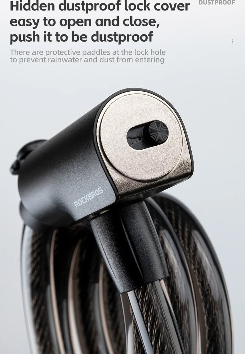 ROCKBROS Cable Lock Bike Anti Theft 115cm - CougarBikes