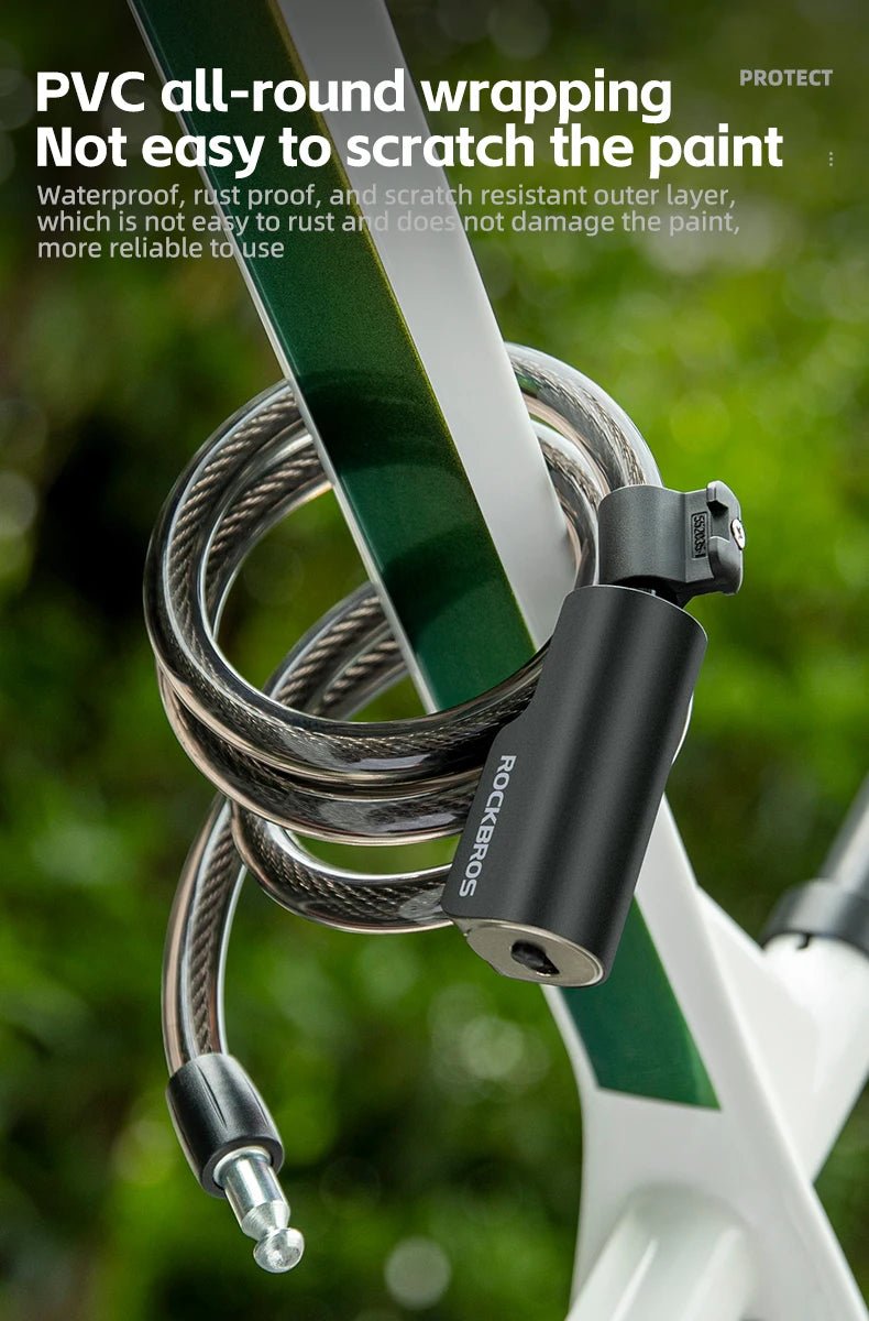 ROCKBROS Cable Lock Bike Anti Theft 115cm - CougarBikes