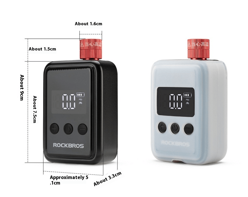 ROCKBROS Electric Bike Pump – Portable USB - C Rechargeable Tire Inflator - CougarBikes