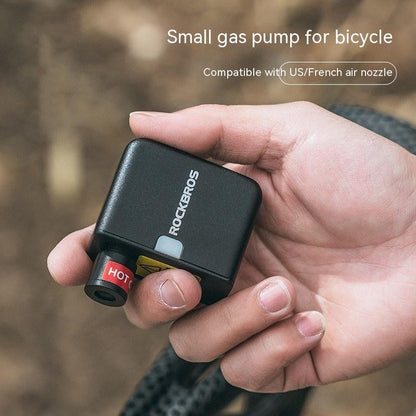 ROCKBROS Mini Electric Bike Pump – Aluminum Portable Bike Tire Inflator (USB - C) - CougarBikes