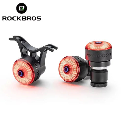 ROCKBROS Smart Bike Tail Light Brake Sensing Rechargeable Waterproof Light - CougarBikes