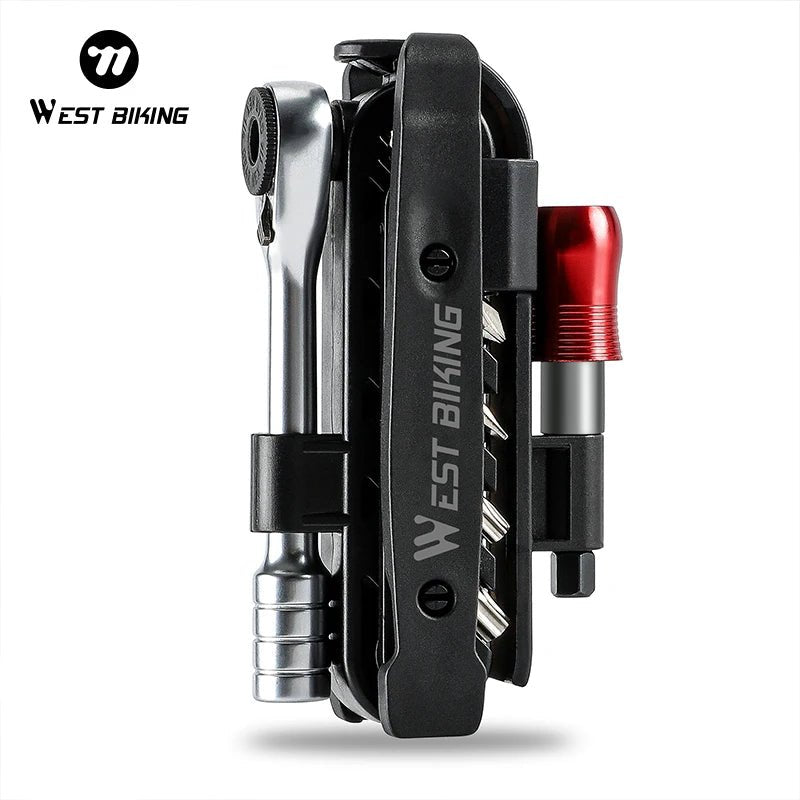 WEST BIKING Specialized Ratchet Wrench Bike Tool Kit 10 Bit Multifunction Repair Set - CougarBikes