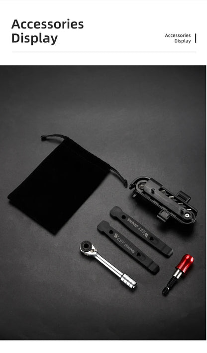 WEST BIKING Specialized Ratchet Wrench Bike Tool Kit 10 Bit Multifunction Repair Set - CougarBikes