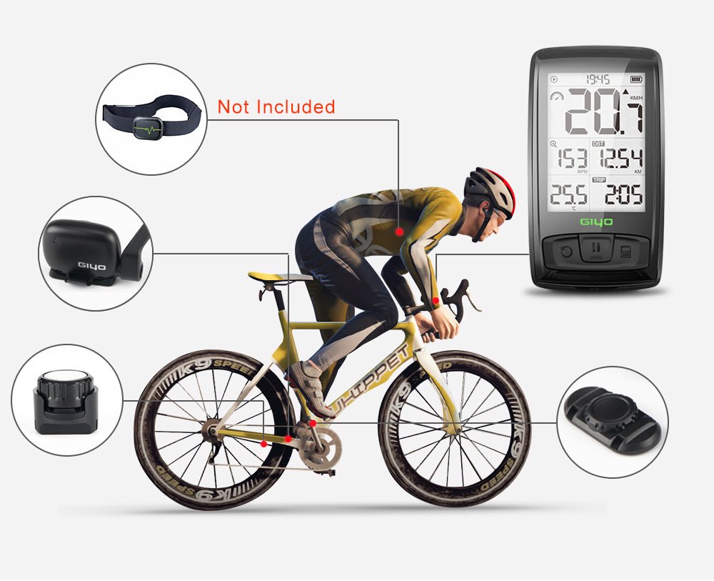 Wireless Bike Computer – 2.5” HD Bicycle Speedometer - CougarBikes